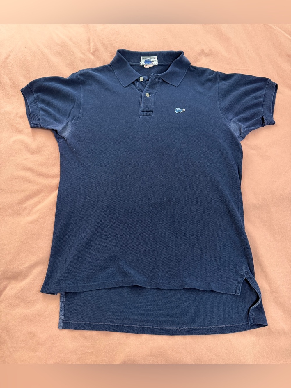 Lacoste Men's Dark Navy Polo with Embroidered Crocodile